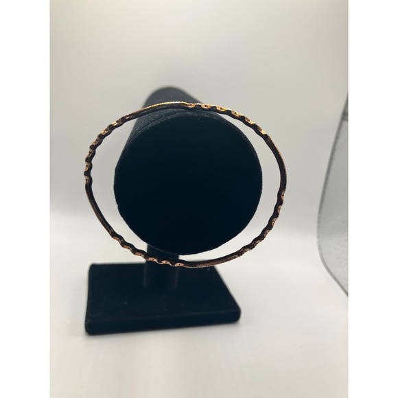 Brass Irregular Wave Pattern 2.75 Inch Long Bangle Bracelet! - Picture 8 of 13